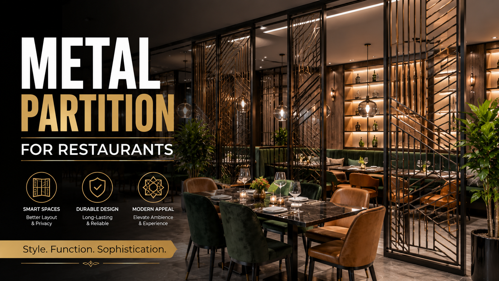 metal partition for restaurants
