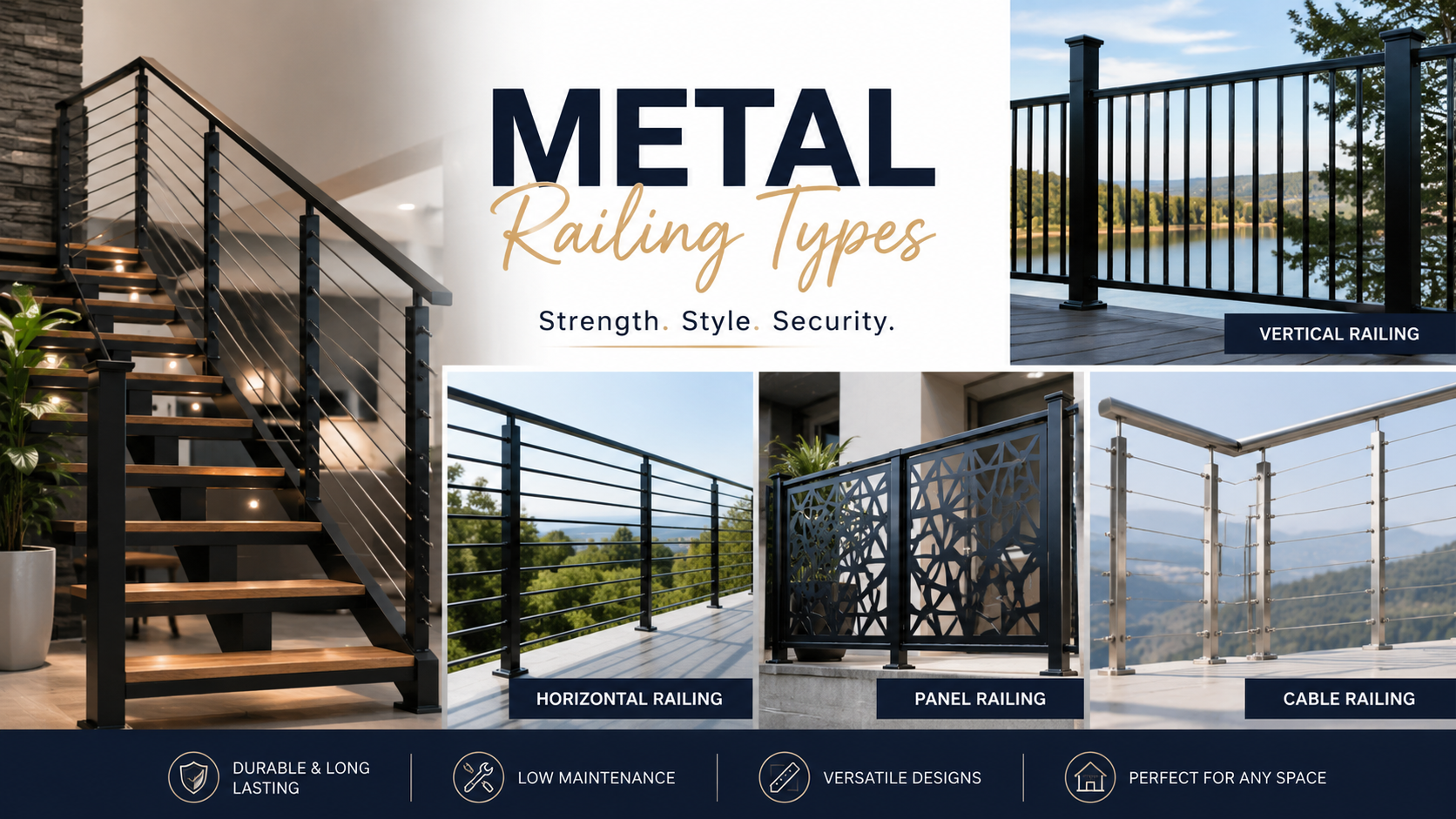 metal railing types