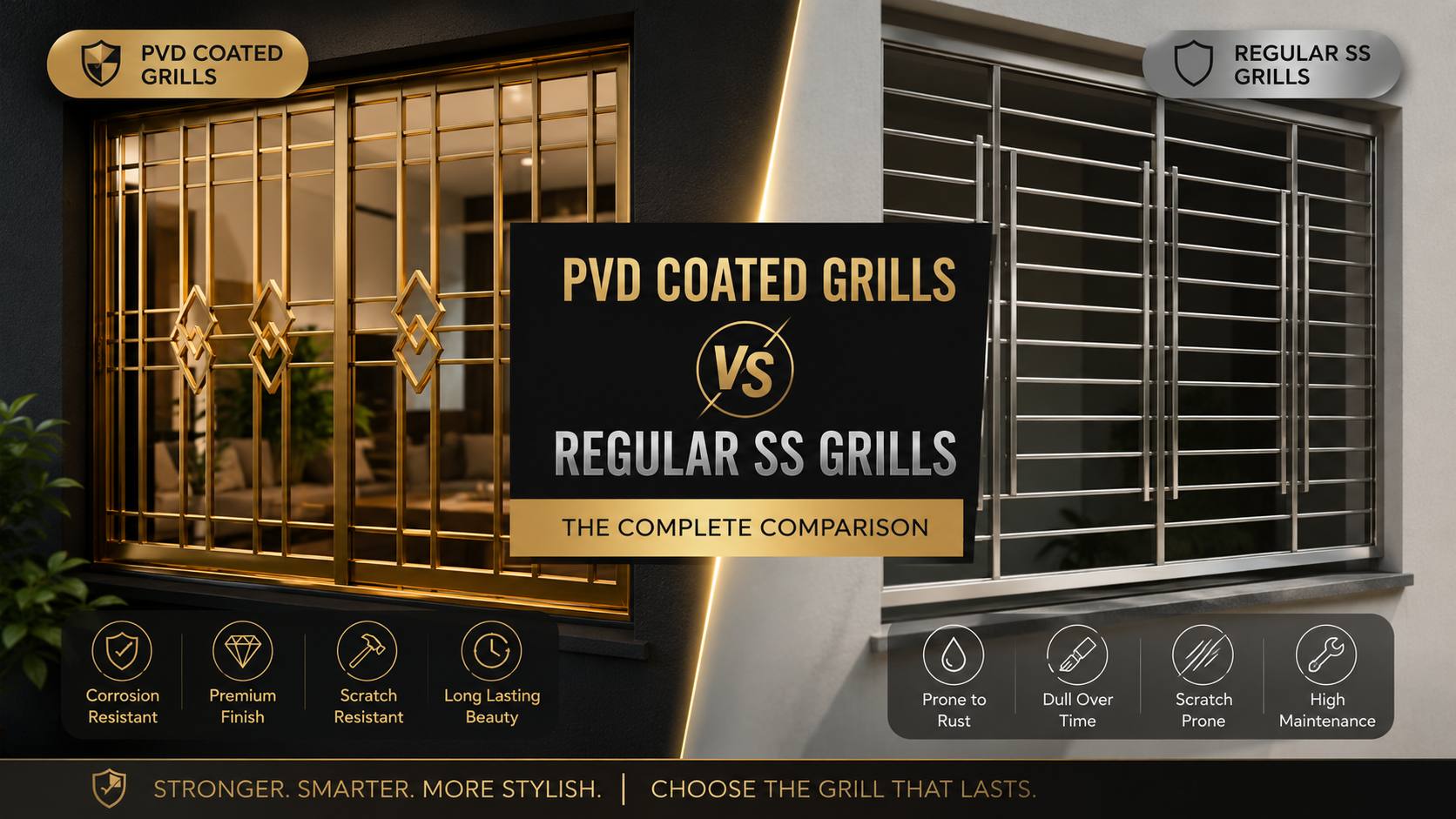 PVD coated grills vs SS grills