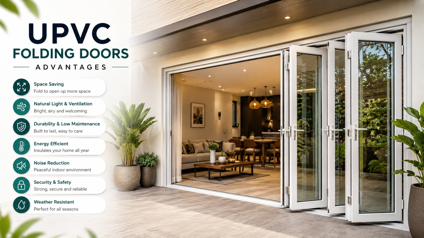 UPVC folding doors advantages