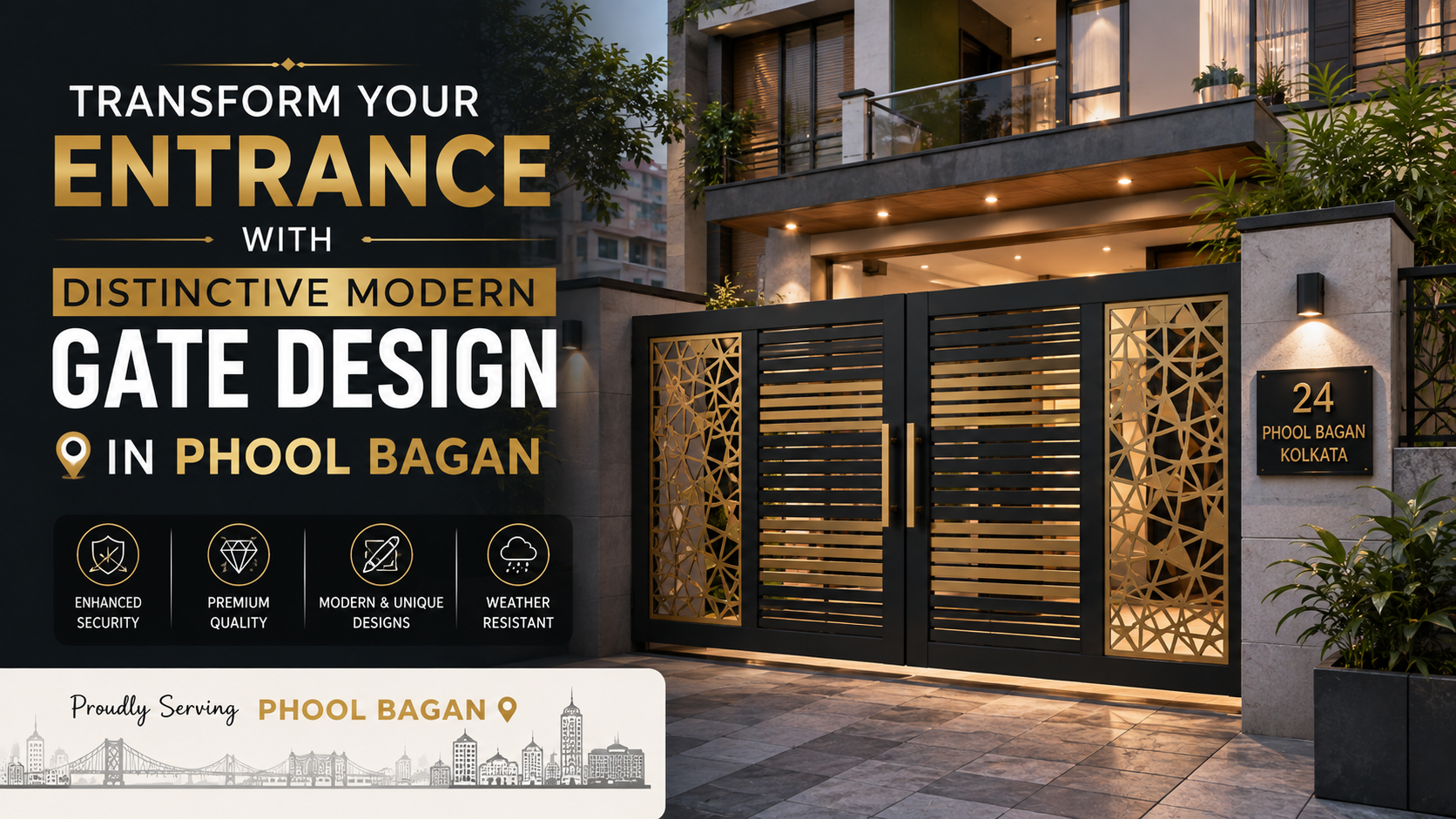 Modern Gate Design Phool Bagan