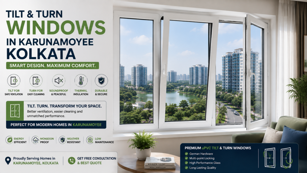 Tilt and turn windows in Karunamoyee Kolkata