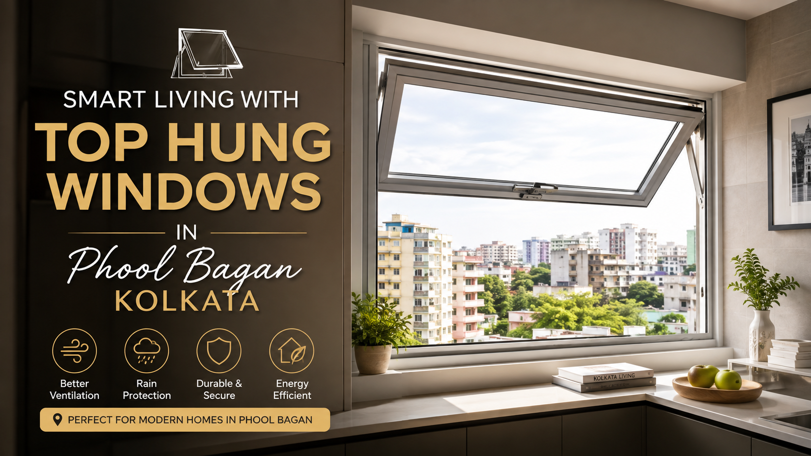 Top hung windows in Phool Bagan Kolkata