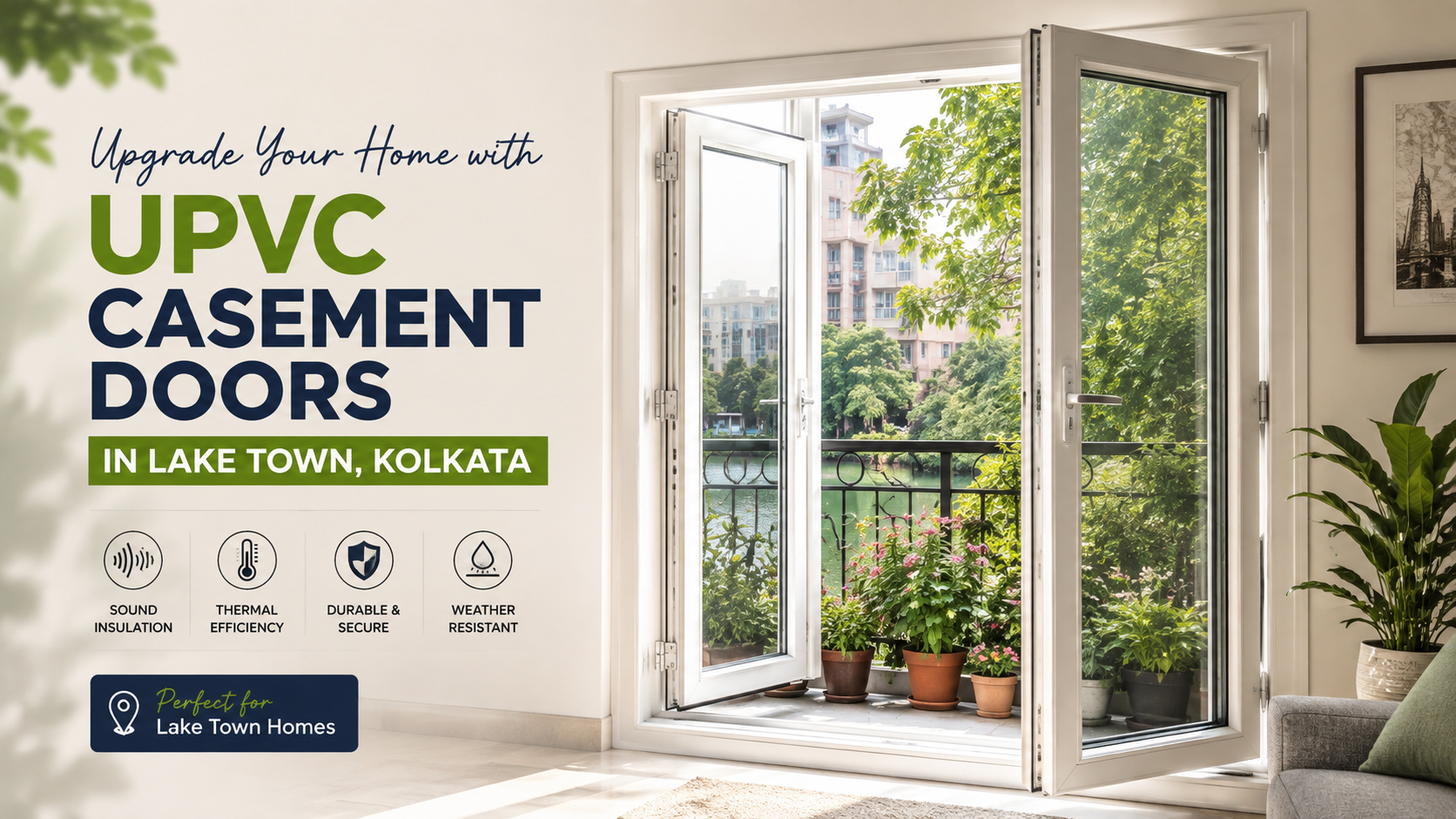 UPVC casement doors in Lake Town Kolkata