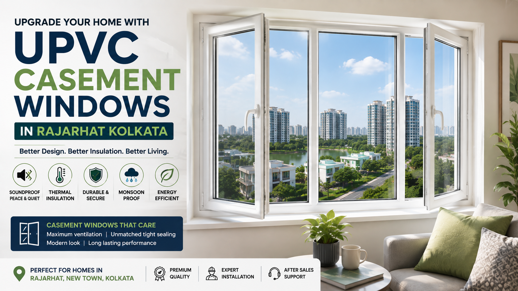 UPVC casement windows in Rajarhat Kolkata