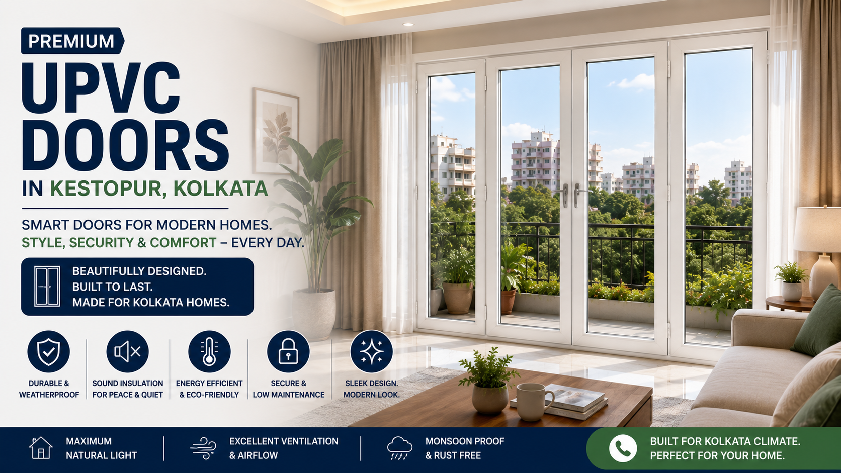 UPVC doors in Kestopur Kolkata