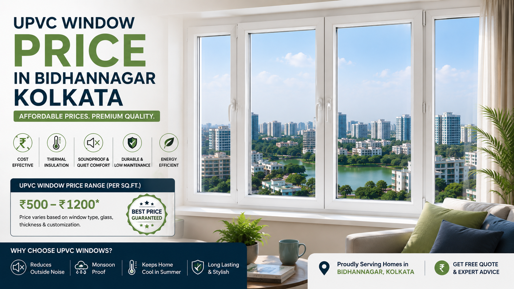 UPVC window price in Bidhannagar Kolkata