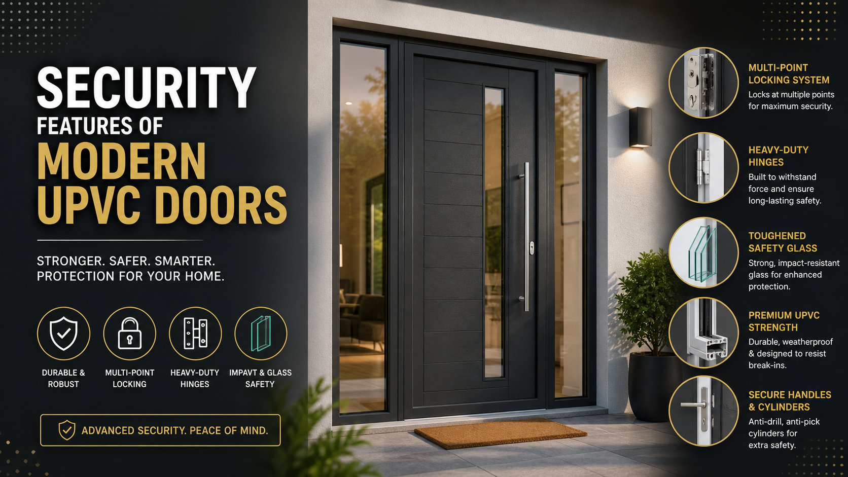modern upvc doors security